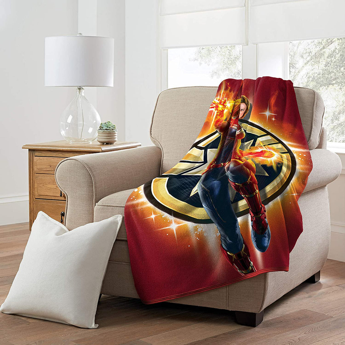 Marvel Avengers Micro Raschel Throw Blanket, 46" x 60", Multi Color