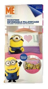 Minions Reversible Pink and Purple Pillowcase, 1 Each