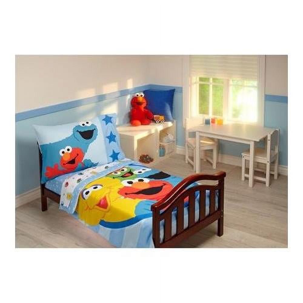 Sesame Street 4-Piece Toddler Bedding Set Furry Friends