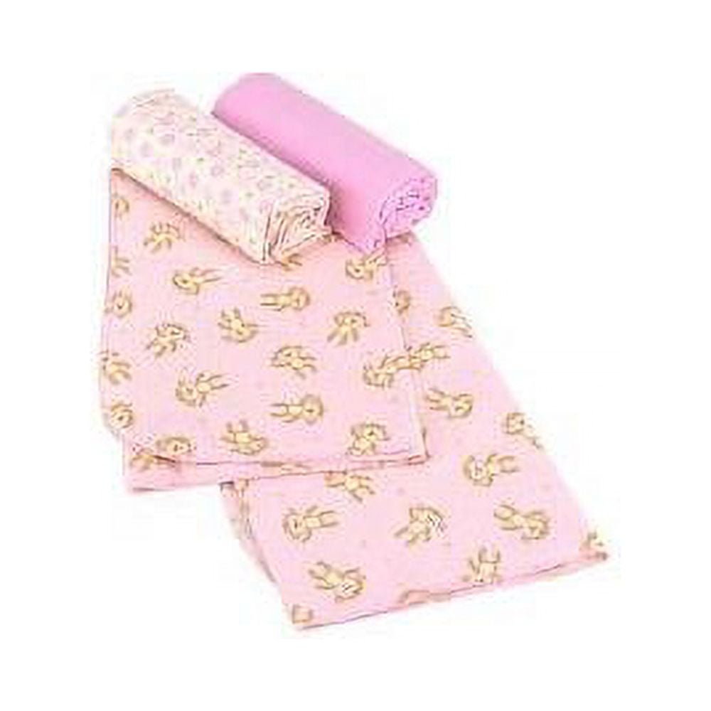 Koala Baby 3-Pack Receiving Blankets - Pink Monkey