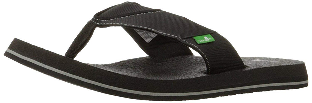 Sanuk Men's Beer Cozy Flip Flop Black 44 M EU / 11 D(M) US