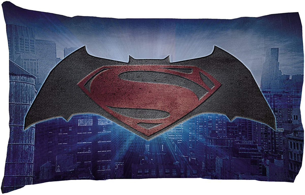 Warner Bros Batman vs Superman Bed Sheets World's Finest Heroes Bedding Accessories
