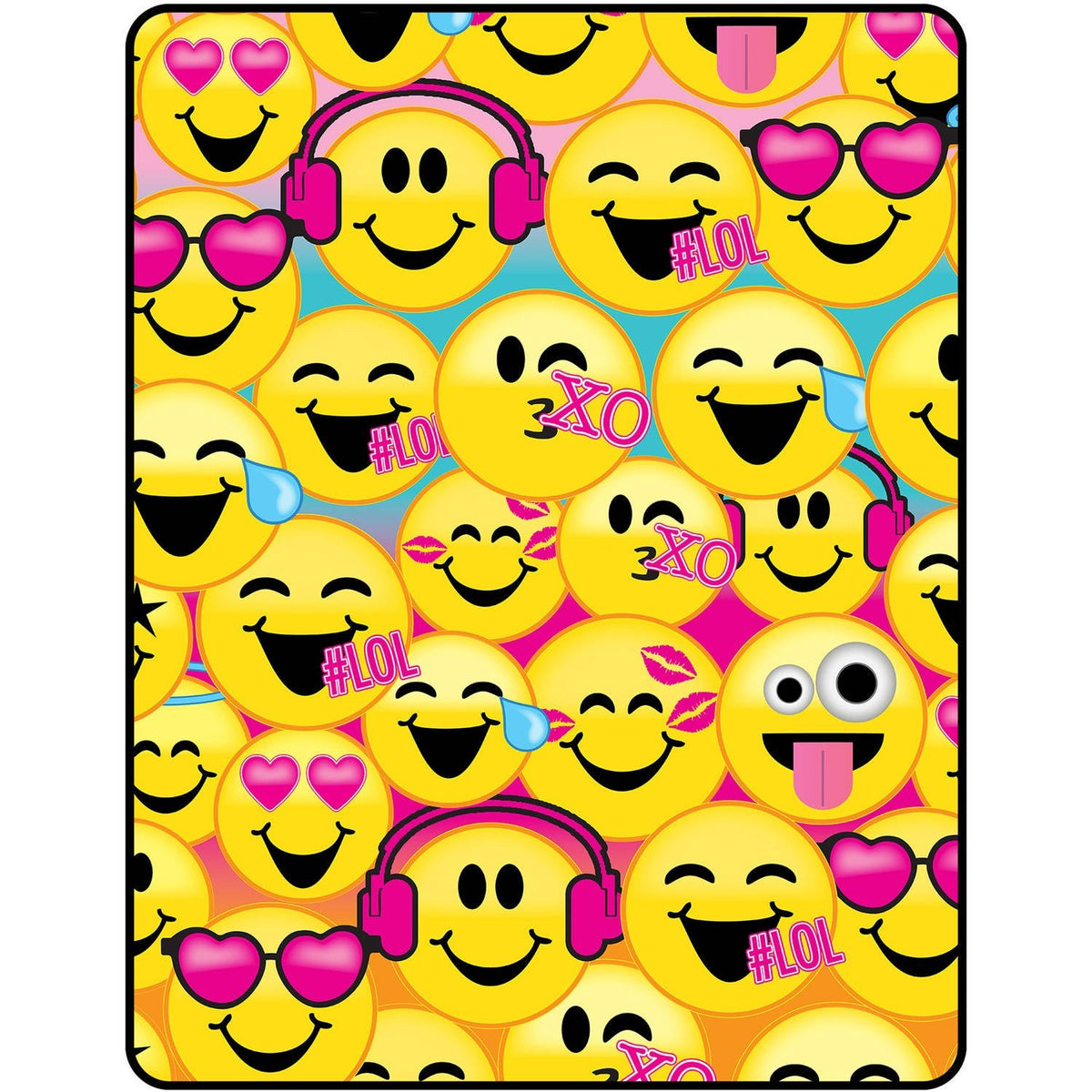 Emojinatio Kids Bedding Plush Throw Blanket, Twin