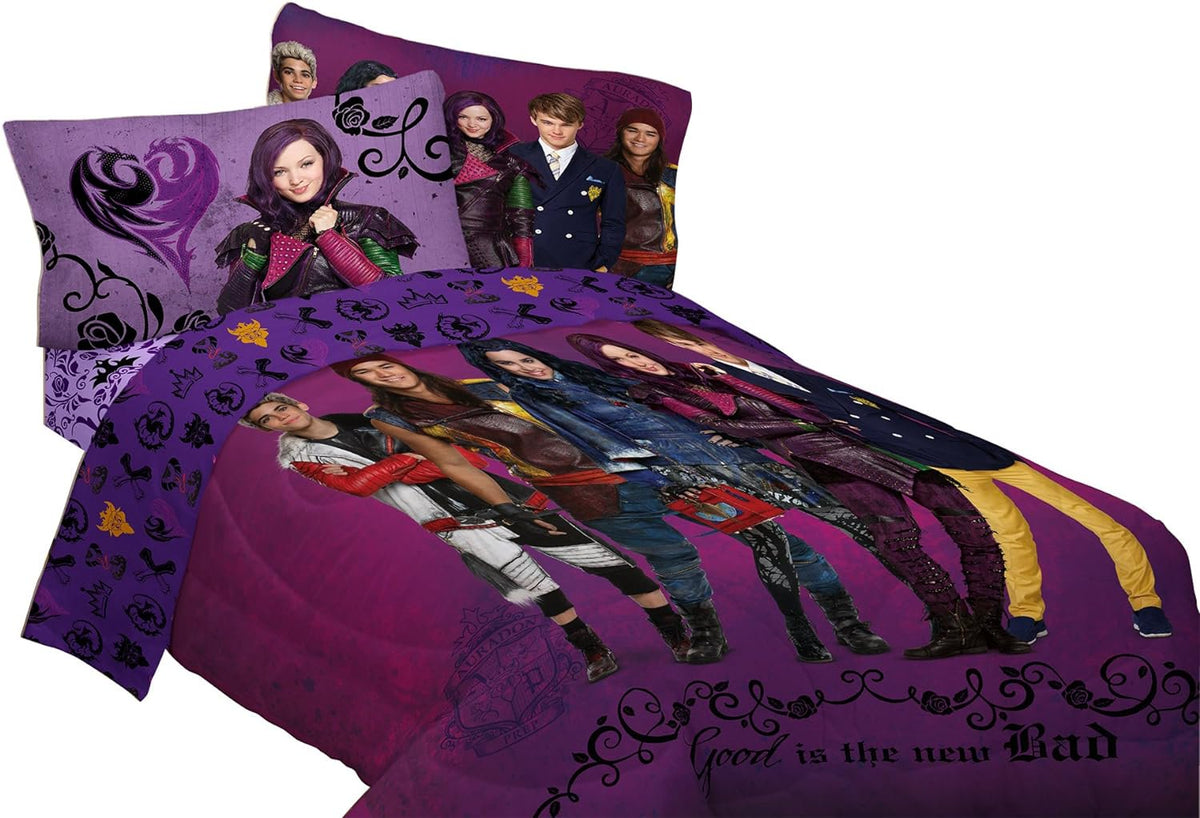 Disney Descendants "Best of Both Worlds" 4 Piece Twin Bedding Comforter Set