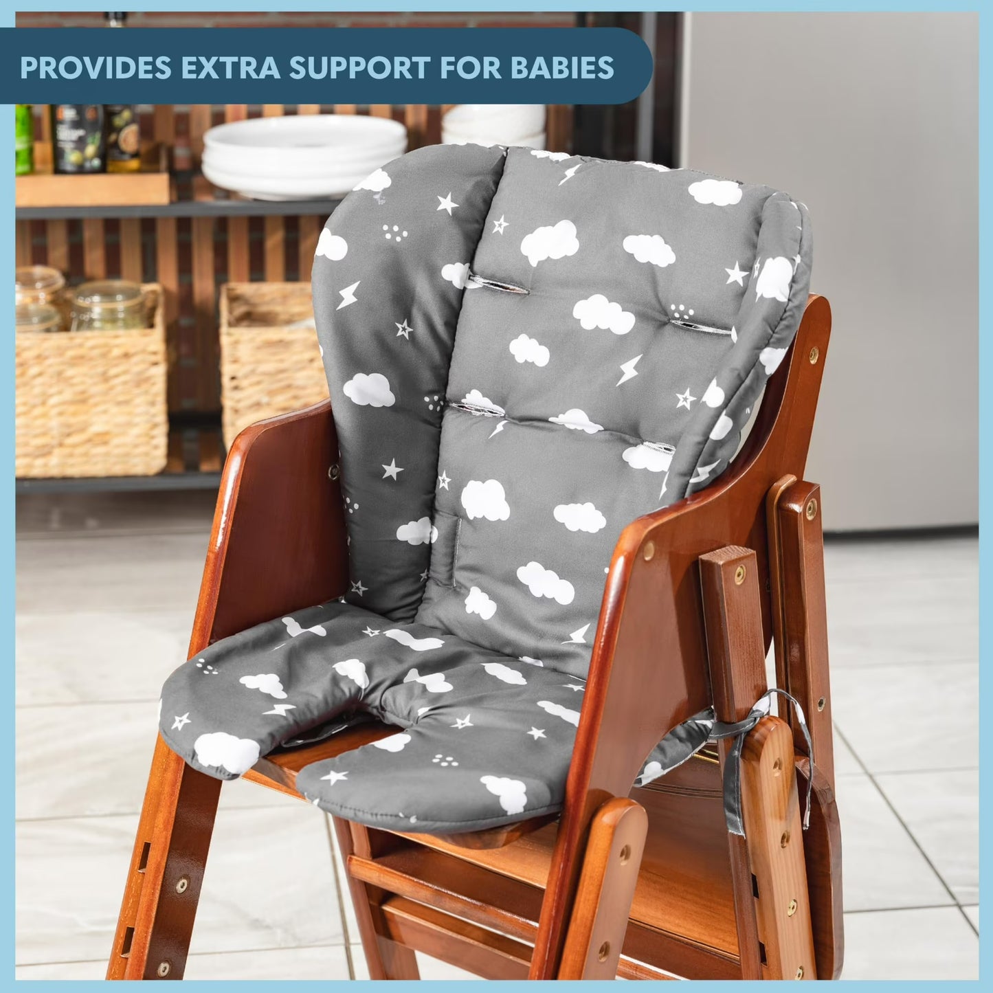 Todays Kids Baby High Chair Cover Pad - Wooden High Chair Cushion