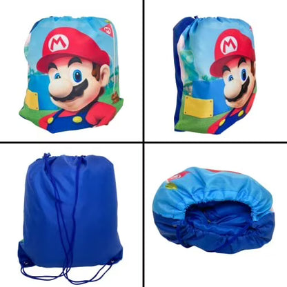 Super Mario 2 Piece Kids Sleeping/Slumber Bag & Sling Bag Set, 46"L X 26"W