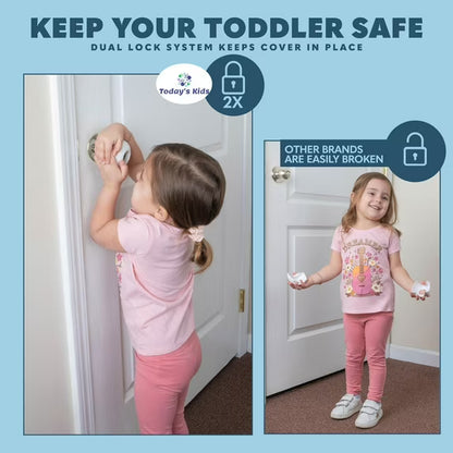 Todays Kids Baby Proofing Door Knob Covers 4 Pack - Easy to Install Child Safety Locks