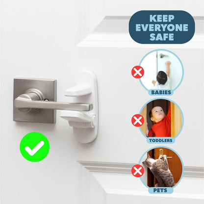 Todays Kids Childproof Door Lever Lock - Easy Install Child Proof Door Lock