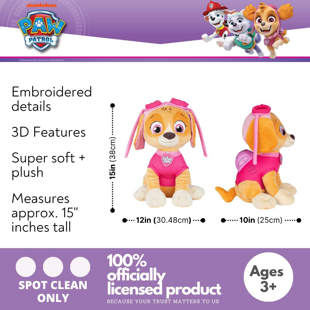 Paw Patrol Skye Cuddle Pillow, Kids Bedding Super Soft Plush Pillow, (Officially Licensed Product) By Franco