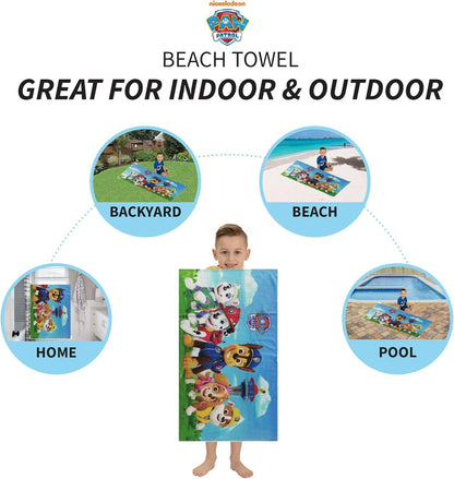 Paw Patrol Franco Kids Bath/Pool/Beach Towel, Super Soft Cotton 27 in x 54 in