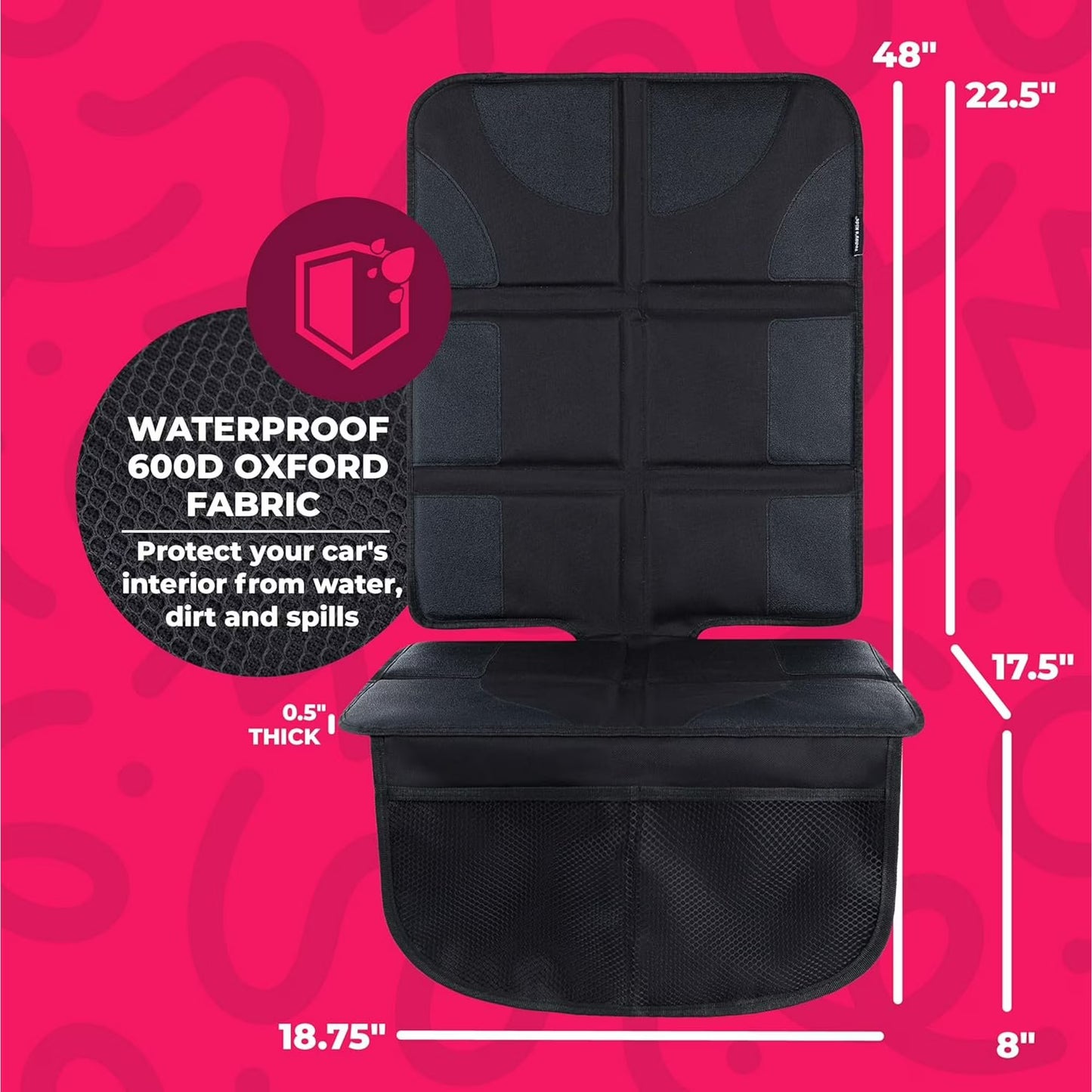 Todays Kids Car Seat Protector for Child Car Seat - Waterproof Car Seat Protector