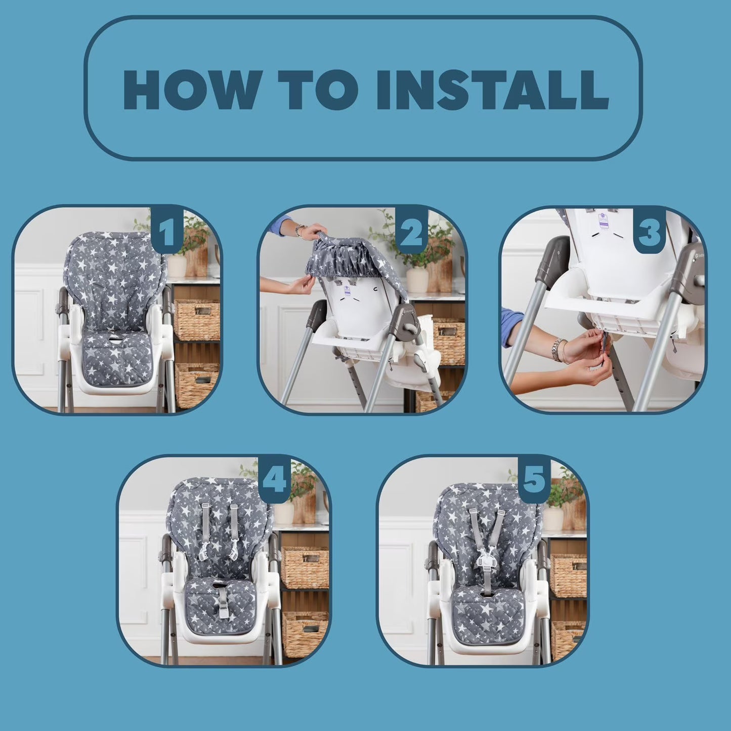 Todays Kids High Chair Pad - High Chair Cushion, High Chair Covers for Baby