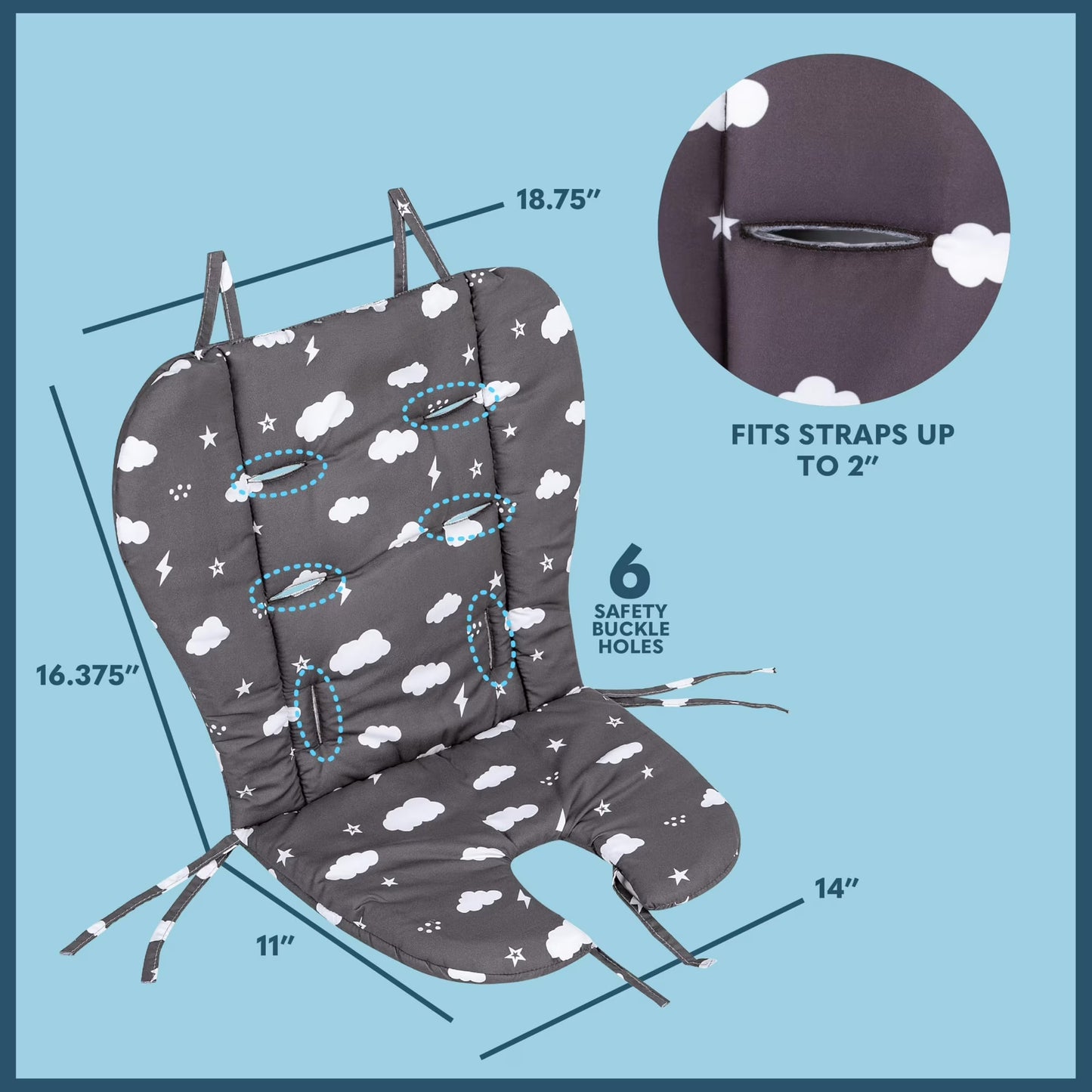 Todays Kids Baby High Chair Cover Pad - Wooden High Chair Cushion