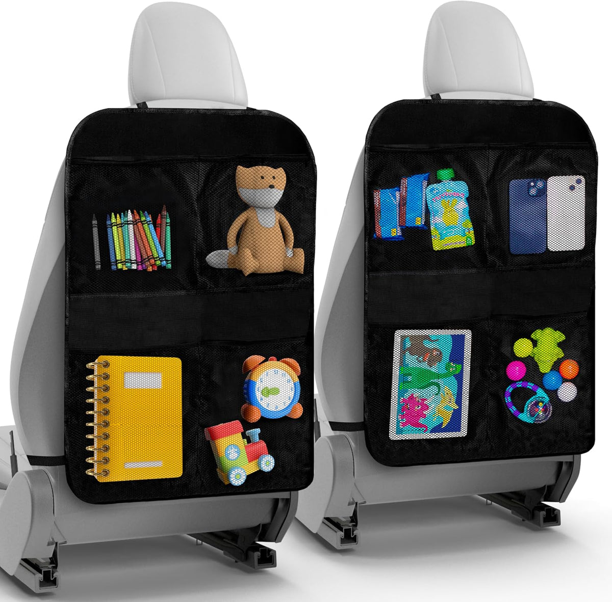 Todays Kids 2 Pack Kick Mats Back Seat Protector - Backseat Car Organizer for Kids