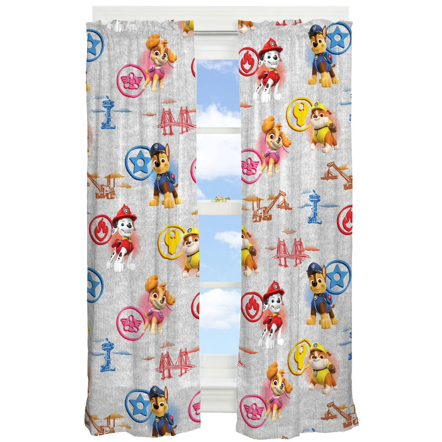 Franco Kids Paw Patrol Room Darkening Window Curtains Drapes Set 84 in W x 63 in L