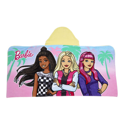 Barbie Kids Hooded Towel, Cotton, Pink, Mattel
