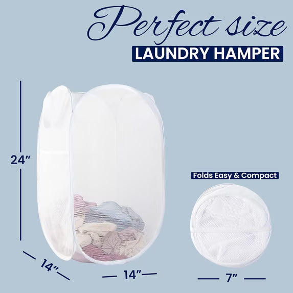 Todays Kids Collapsible Mesh Pop Up Laundry Hamper