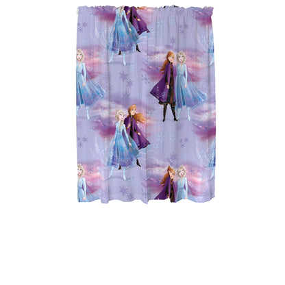 Franco Kids Disney Frozen 2 Rod Pocket Light Filtering Curtain Sets, 82 x 63 in (2 Panels)
