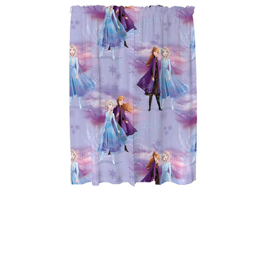 Franco Kids Disney Frozen 2 Rod Pocket Light Filtering Curtain Sets, 82 x 63 in (2 Panels)