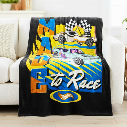 Franco Hot Wheels Kids Plush Throw Blanket, 46 in x 60 in