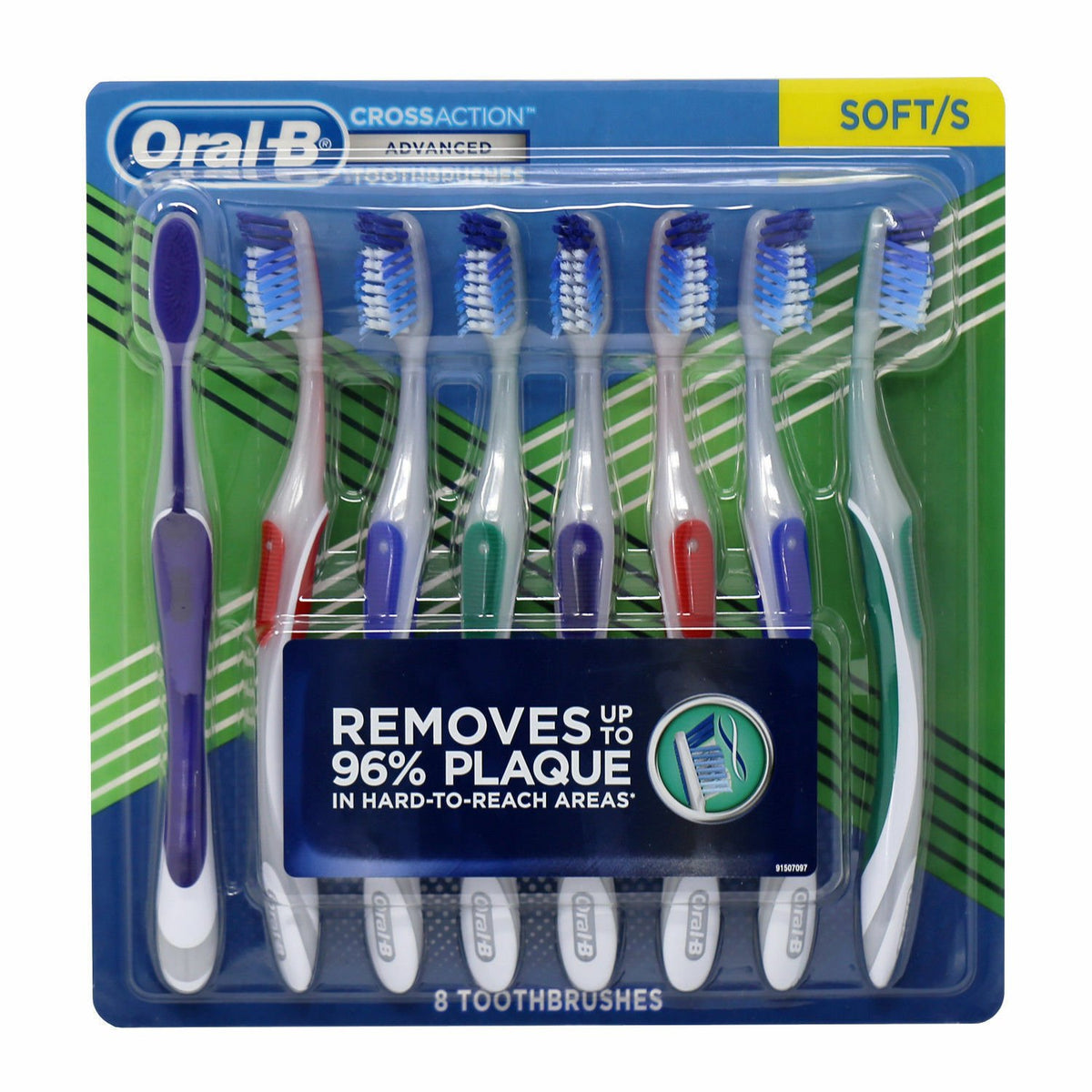 Oral-B Pro-Health Cross Action Advanced Toothbrush, Soft - 8 pack
