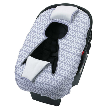 Little Love by NoJo On The Go Baby Car Seat Cover-Up, Gray/White