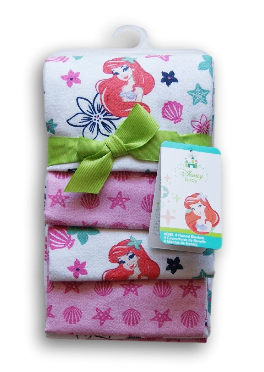 Disney Ariel Sea Treasures Flannel Blanket - 4-Pack