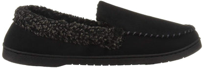 Dearfoams Men's Memory Foam Slipper Microsuede Moc Whipstitch