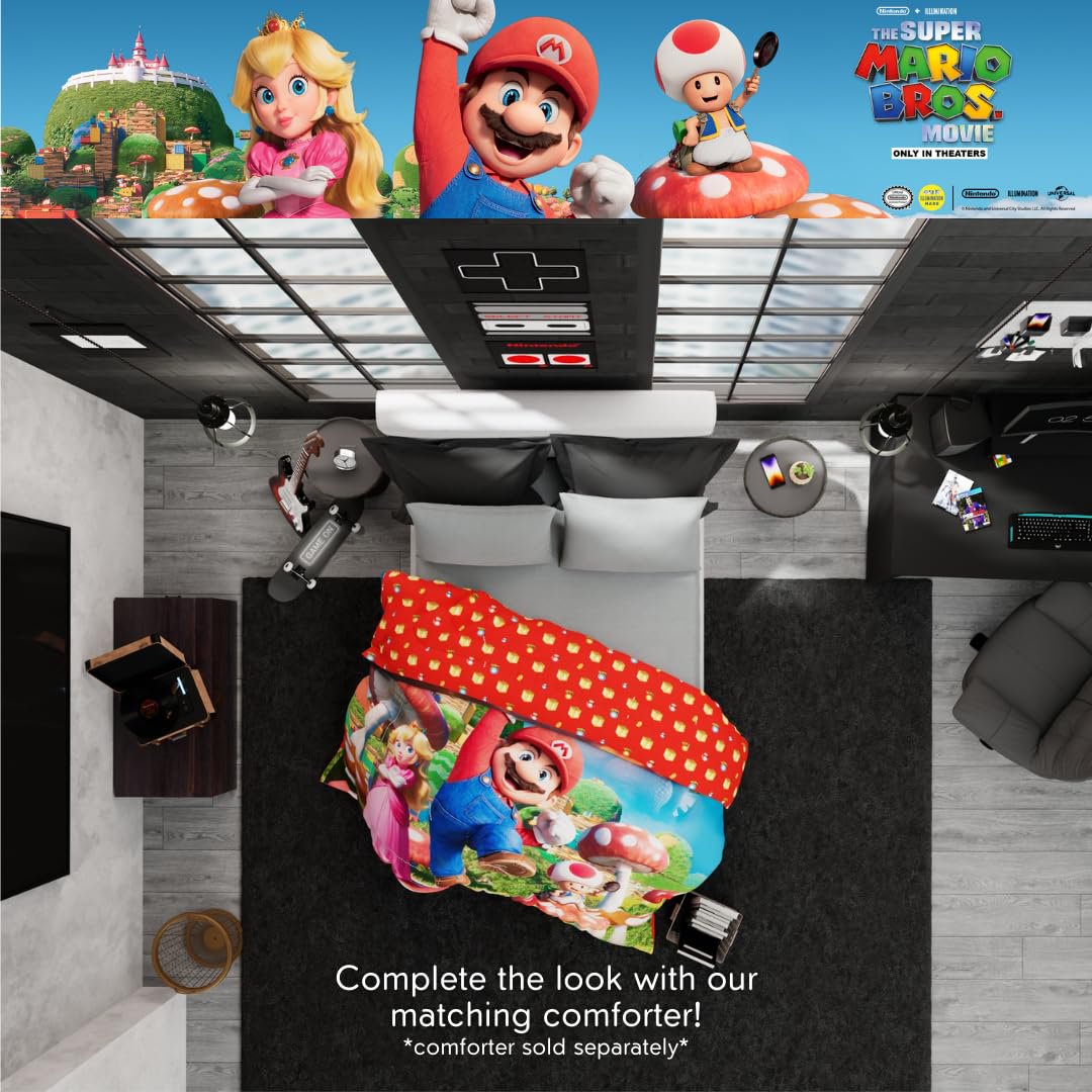 Franco The Super Mario Bros. Movie Full Size Sheet Set (Officially Licensed Product)