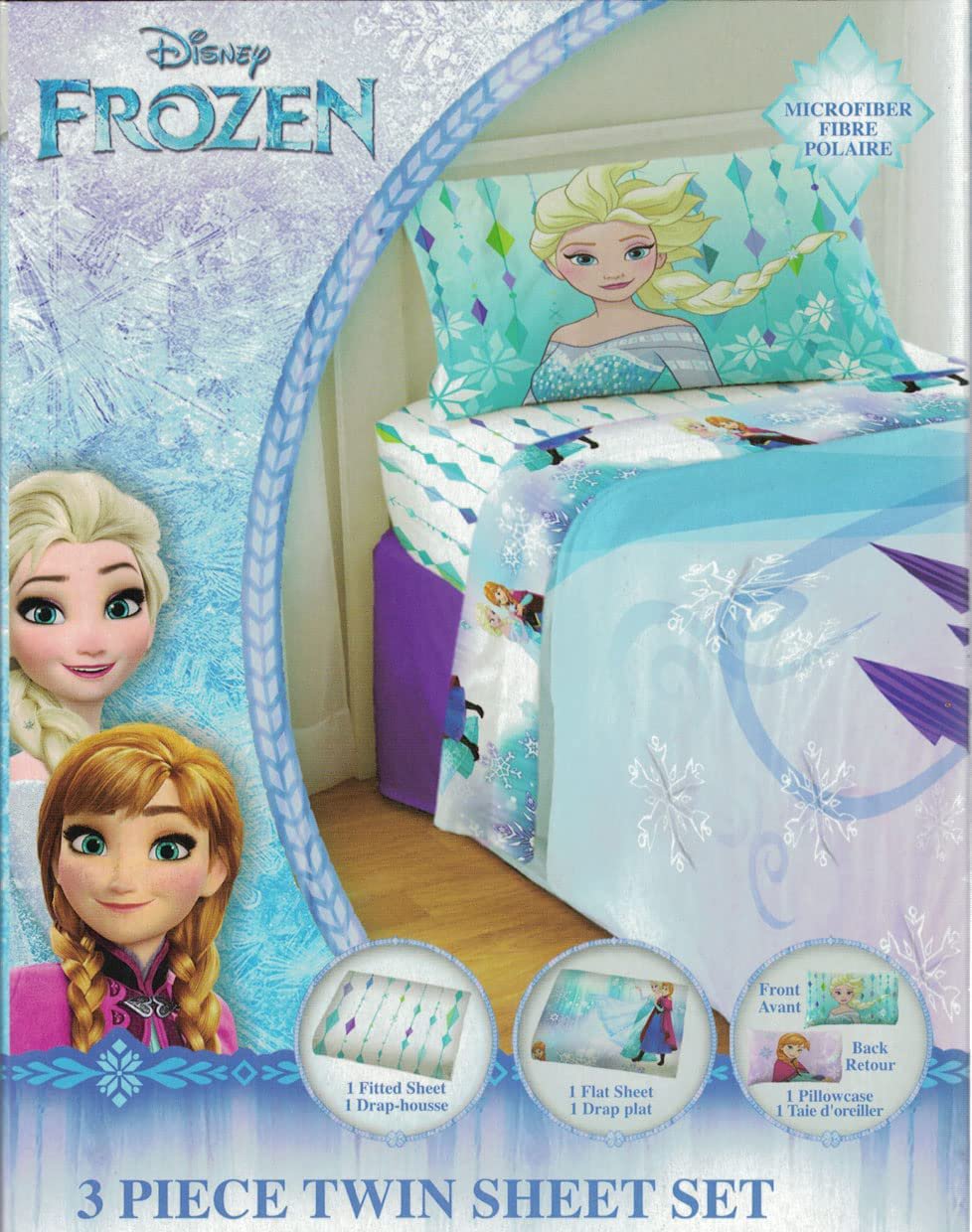 Disney Frozen 3 Piece Twin Sheet Set