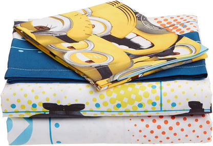 Universal MA440C Minions Testing 1234 Microfiber Sheet Set, Twin