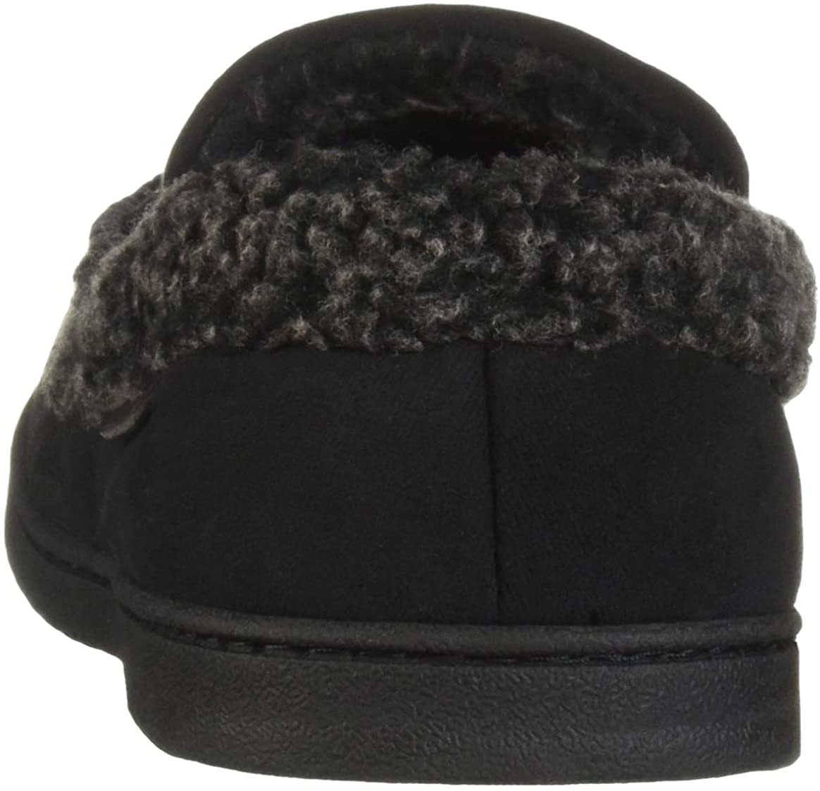 Dearfoams Men's Memory Foam Slipper Microsuede Moc Whipstitch