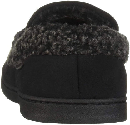 Dearfoams Men's Memory Foam Slipper Microsuede Moc Whipstitch