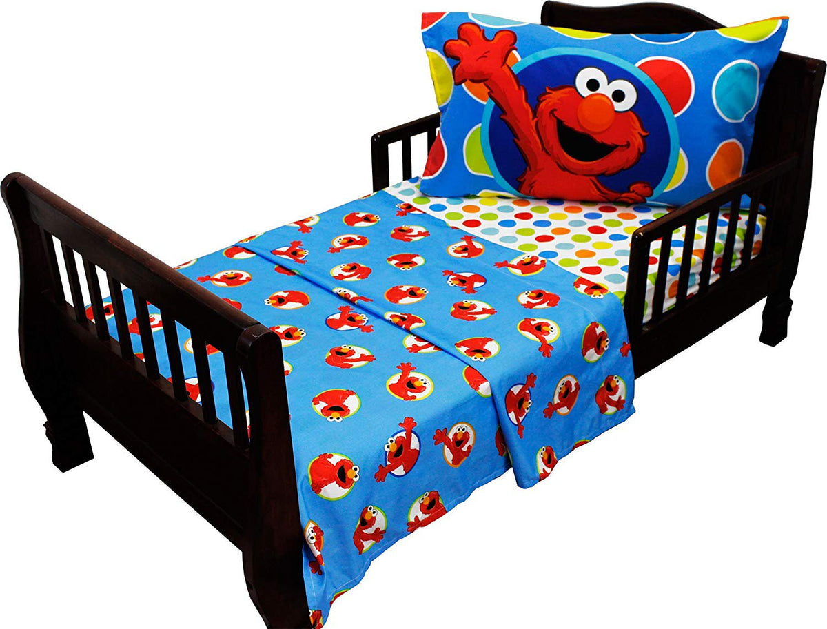 Sesame Street Elmo 4 - Piece Toddler Bedding Set