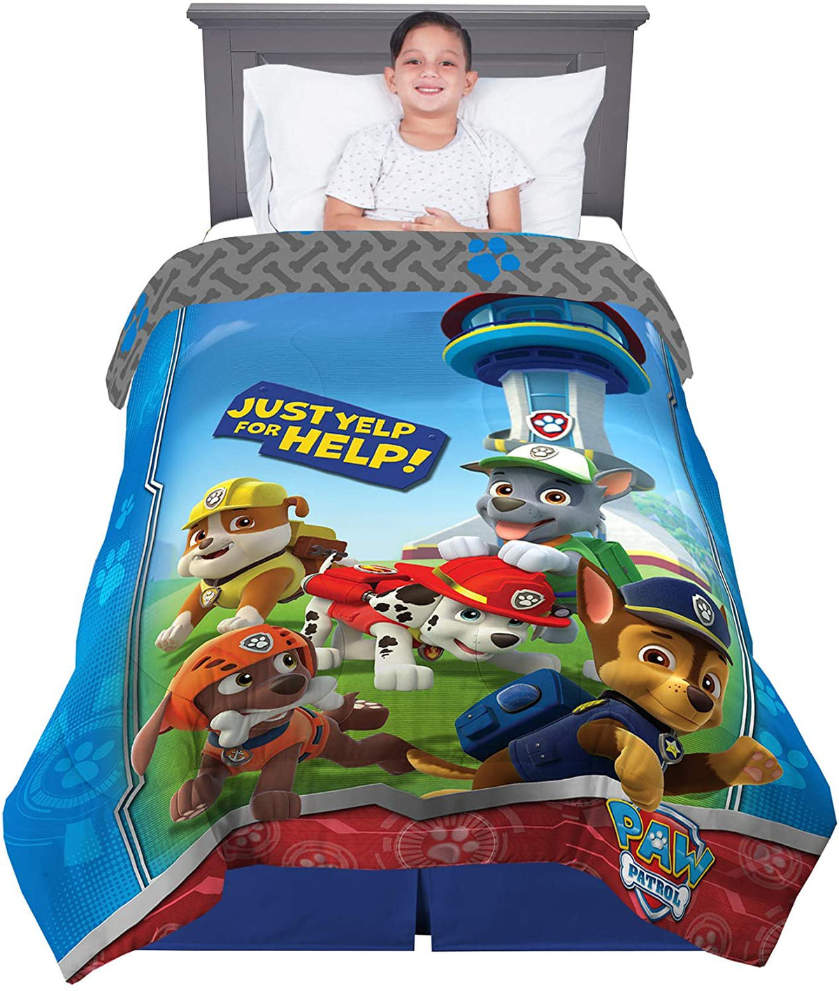 Franco Kids Bedding Super Soft Microfiber Comforter, Twin Size 64” x 86”, Paw Patrol