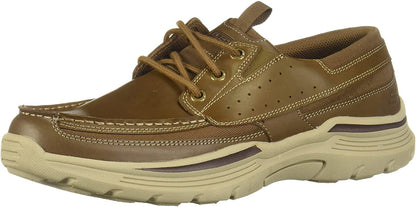 Skechers Men's Expended-Menson Leather Lace Up Boat Shoe