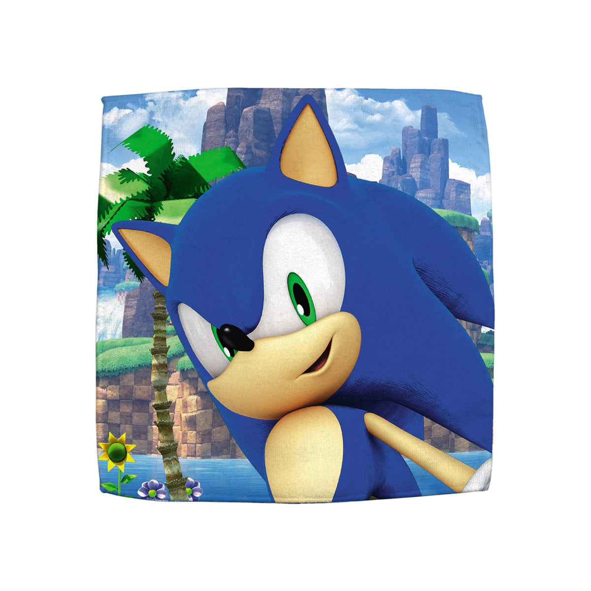 Franco Sonic The Hedgehog Kids Cotton Bath & Beach Towel with Wash Cloth, 2 Piece Set, 50 in x 25 in