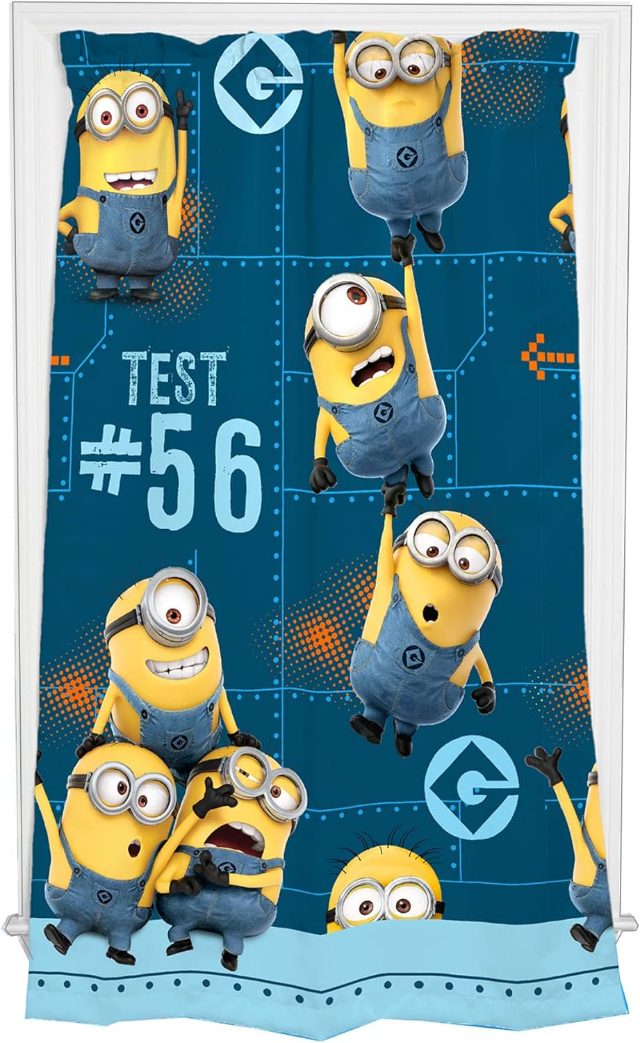 Despicable Me Minions Kids Room Darkening Window Curtain Panel, 42" x 63"