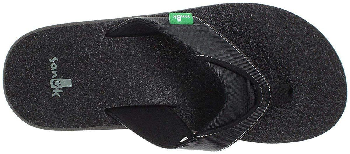 Sanuk Men's Beer Cozy Flip Flop Black 44 M EU / 11 D(M) US