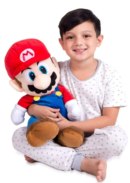 Super Mario Bros. The Real Thing 22-Inch Plush Pillow, Mario Plushie Toy | Decorative Pillows for Bed, Kids Room Essentials, Home Decor Accessories | Video Game Gifts And Collectibles