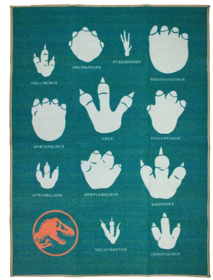 Franco Kids Jurassic World Dominion Area Rug - 40" x 54" - Dinosaur Footprints Design
