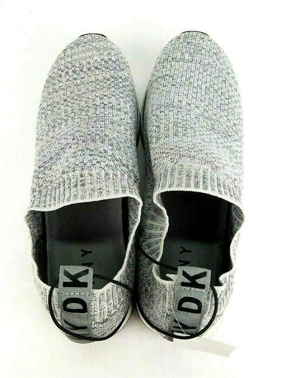 DKNY Jerri-Slip-on Women's Trainer Sneakers Knit Shoe - Size 10 Grey