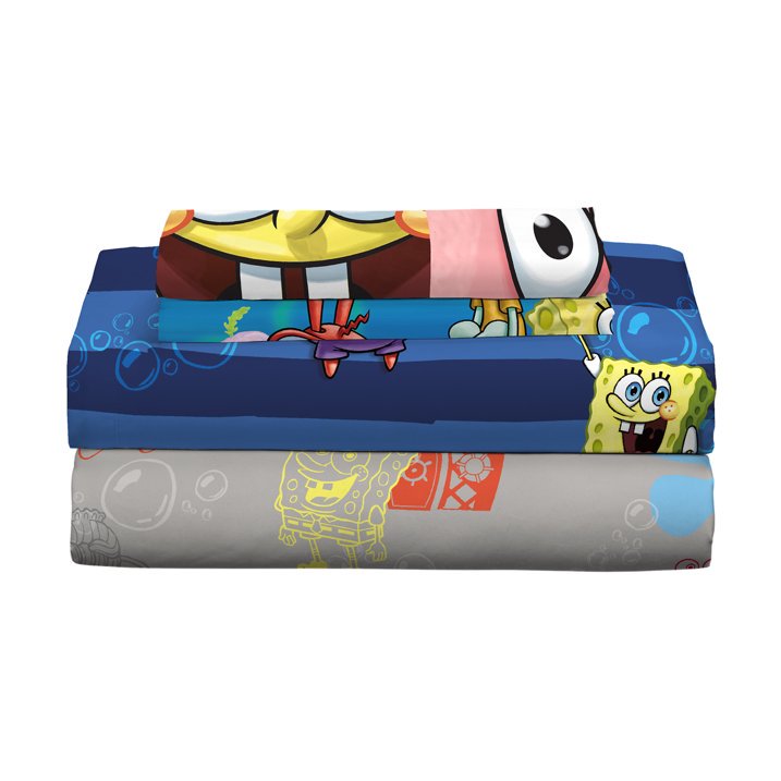 Franco Kids SpongeBob SquarePants 4 Piece Full Size Sheet Set