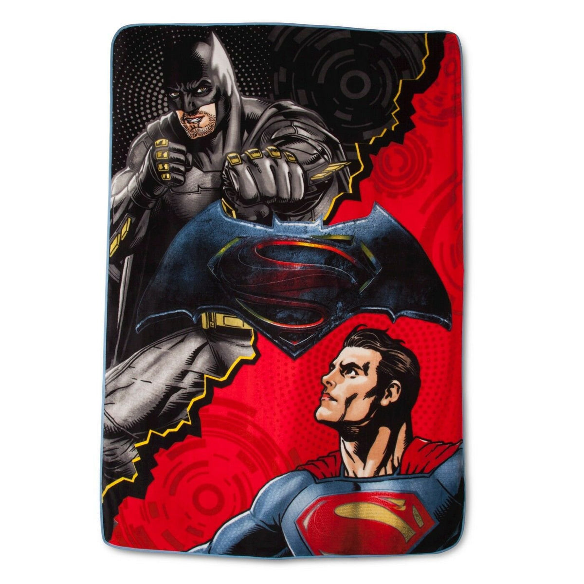 Batman vs Superman Plush Blanket - Twin 62x90 - Multicolor