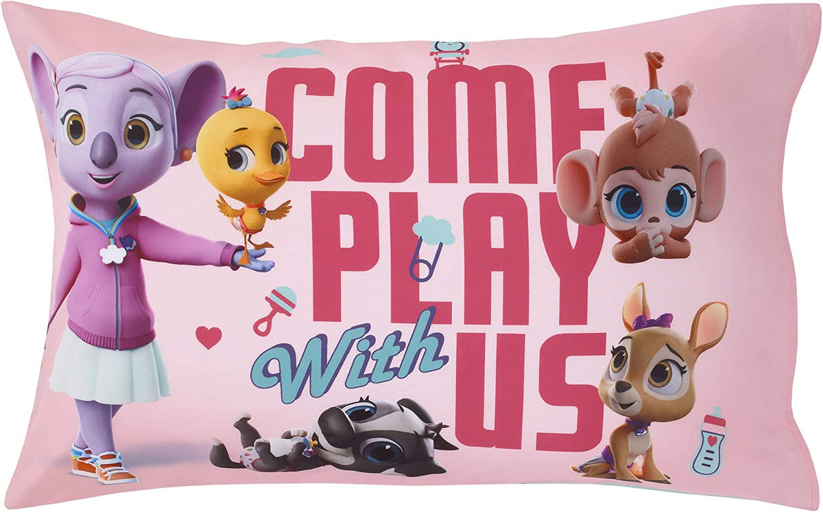 Disney T.O.T.S Special Delivery 4 Piece Toddler Bedding Set - Pink, Teal, Purple & Brown