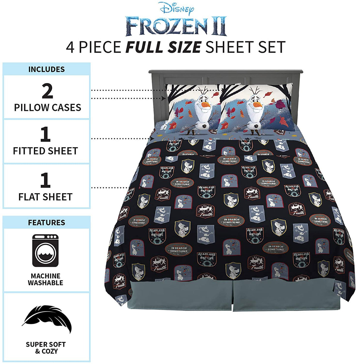 Franco Kids Bedding Super Soft Sheet Set, 4 Piece Full Size, Jurassic World
