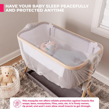 Todays Kids Baby Stroller Net - Breathable Mesh & Multi-Use Bassinet Stroller Cover - Baby Travel Gear for Strollers, Bassinets, Cradles, Playards, & Pack N Plays