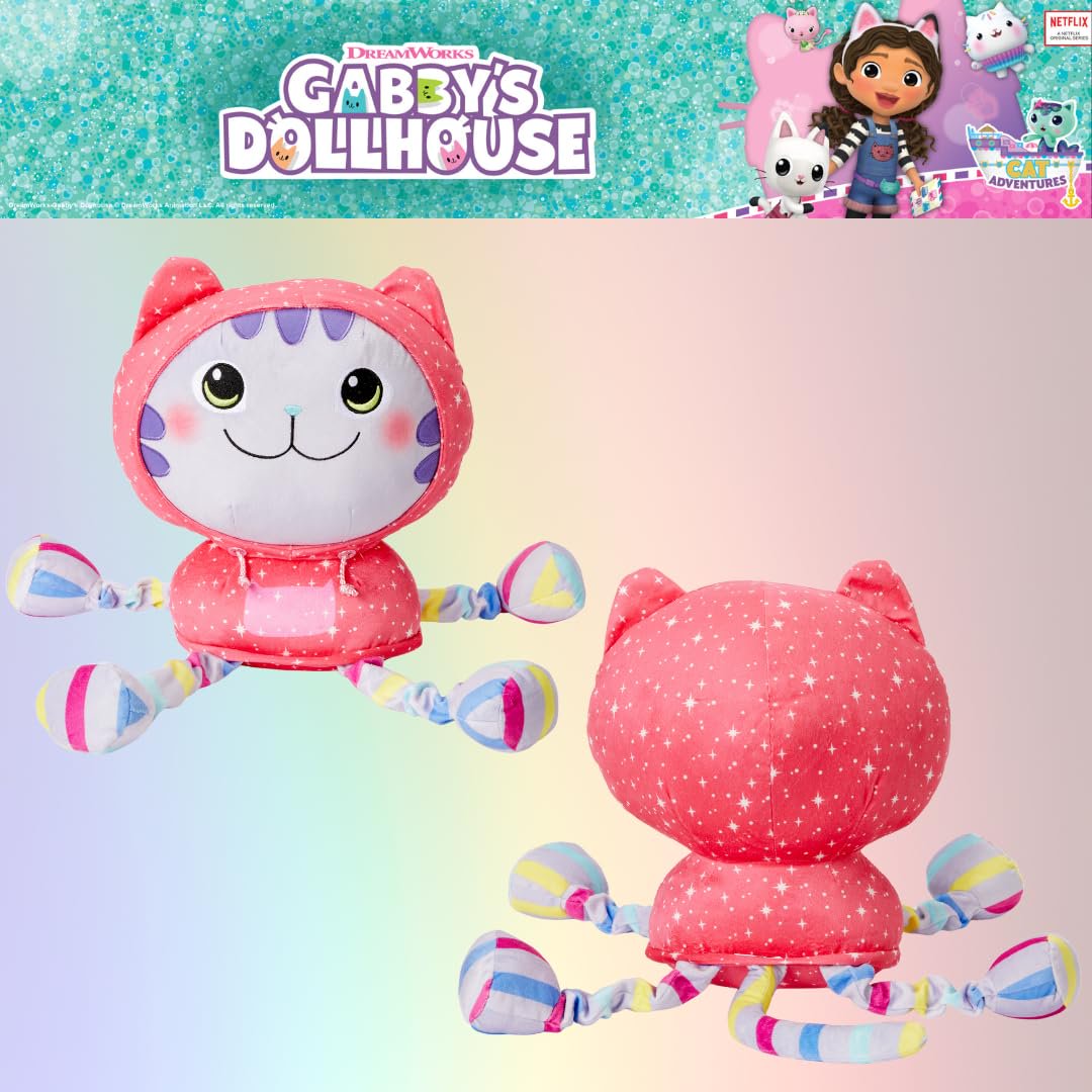 DreamWorks Gabby's Dollhouse DJ Catnip Plush Cuddle Pillow Buddy, 20" x 9.5"