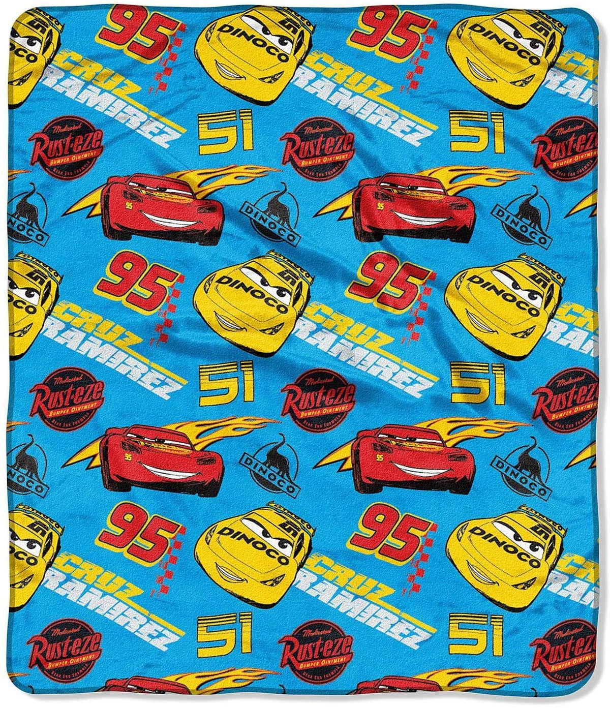 Disney Cars 3 “Fast Partners” Double-Sided Cloud Throw, 60”x 70”