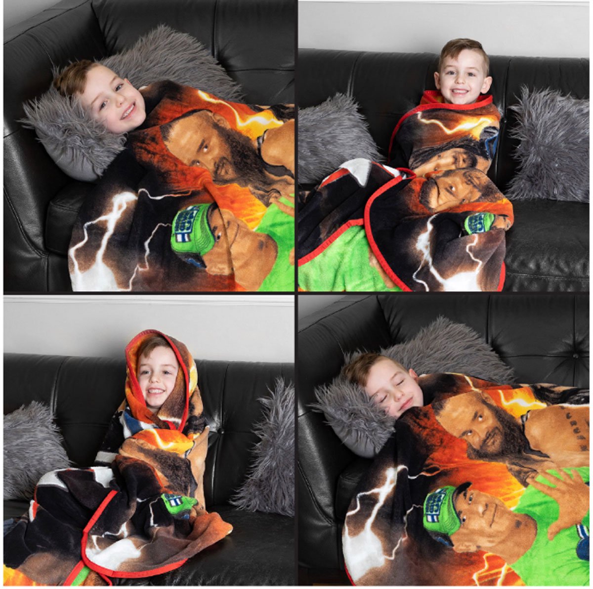 WWE Logo Blast Kids Plush Throw Blanket, 46" x 60"